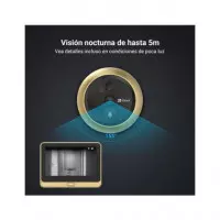 EZVIZ Mirilla Inteligente Wifi Recargable con Timbre Full HD DP2C Dorado