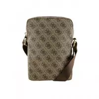 GUESS Bandolera para Tableta 8" Logo Triangulo Marron