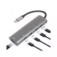 Hub 5 en 1 Tipo C a 4XTIPO C/1XUSB a 3.0 TCV010  FGNS