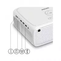 PHILIPS Proyector Led Neopix 200 200LM hasta 80"/HDMI/5W/MICRO Sd/jack 3.5MM/FULL Hd/usb Alimentacio