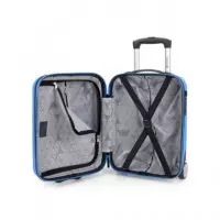 GABOL Mini Maleta Cabina 2 Ruedas Future Plus Celeste para Colocar Debajo del Asiento