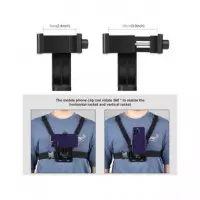 PULUZ Soporte para Movil con Cinturon para Pecho+soporte 120º