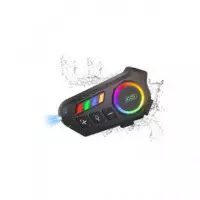 XO Intercomuncador BLUETOOTH para Casco de Moto XO-BE56 con Luz Led Colores, 2 en 1 Microfono