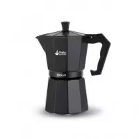 SOGO Cafetera Moka de Aluminio 6 Tazas SS-7610 Negra Electrica Induccion,gas ,vitro