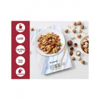 BEPER Pesa de Cocina Digital Max 5KG Placa Vidrio Templado Marmol Azul P102BIL001