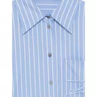 KARL LAGERFELD - Autograph Striped Poplin Shirt - 1IK - B2W11018/1IK