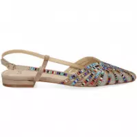 sin Talon Beige Cristales Multicolor  EXE
