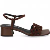 SANDALIA CIRCULOS ANTE MARRON