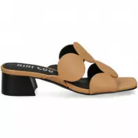 PALA 2 TIRAS CIRCULOS PIEL CAMEL