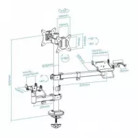 SOPORTE DE MESA AVPOS 4-1 PARA TPV/MONITOR/IMPRESO