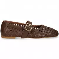 Mercedes Trenzado Piel Marron  UNISA