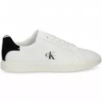 Talon Negro Deportivo Piel Blanco  CALVIN KLEIN