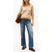 TOMMY HILFIGER - Co Jersey Mid Gg Ls Gold Btn Swt - 0AF - F|WW0WW47305/0AF