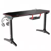 Mesa Gaming MUVIP PRO800 Xl de Fibra de Carbono con Iluminación Rgb y Alfombrilla de 140CM