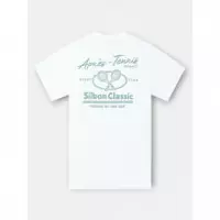 Camisetas Hombre Camiseta SILBON Apres-Tennis Blanca