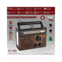SAMI Radio Vintage Solar y Recargable 3 Bandas RS-11859