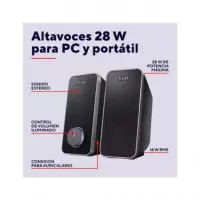 TRUST Altavoces PC 14W ARYS Por Usb Negro