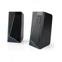 NEDIS Altavoces Gaming con Luces de Colores 18W Cable Jack 3.5MM 2.0 Estereo GSPR31020BK