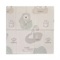 Alfombra de Juegos Reversible Trendy 8917 Animal Gris 120×120 Cm. MS