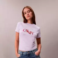 Camiseta Slim con Imagen de Logo Dividido  CALVIN KLEIN