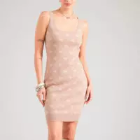 Vestido Mini de Mezcla de Lana Logotipo 4G  GUESS