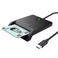 Lector de Tarjetas Dni TRUST Primo Dni Usb-c/usb-a Black