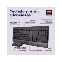 TRUST Teclado+raton Inalambrico Silencioso Trezo Negro
