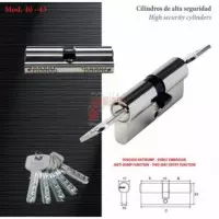 Cilindro De Alta Seguridad 35 X 45 - Modelo 40 - Cromo