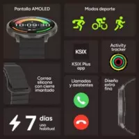 KSIX Core 3 Max Smartwatch, Amoled 1.73", 7 Días Batería, IP68