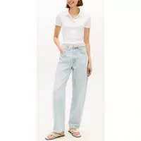 TOMMY HILFIGER - Gold Button Slim Ss Polo - Ybl - F|WW0WW49252/YBL