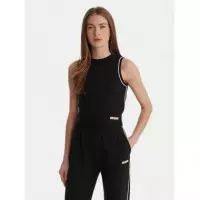 Clara Sleeveless Crop Top Jet Black A996  GUESS