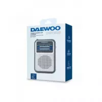 DAEWOO Radio Portatil Analogica Am/fm DW1008 Plata con Auriculares