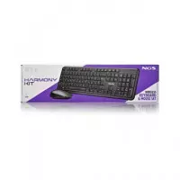 NGS Teclado + Raton Inalambrico Optico Harmony Silencioso Negro