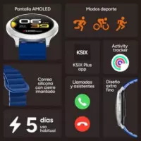 Smartwatch KSIX Core 3 Amoled 1.32" IP67 Champagne con Correa Beige