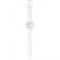 CASIO LQ-24B-7BEF Reloj Analogico, Resistente Al Agua, Correa de Resina Blanco
