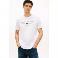 Brand Love Mono Stack Tee White  TOMMY HILFIGER