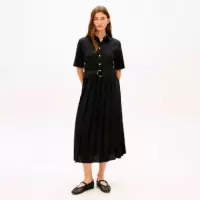 Vestido Gold Button Mix Media  TOMMY HILFIGER