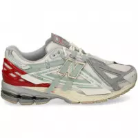 Deportivo Talon Rojo Malla Verde+blanco  NEW BALANCE