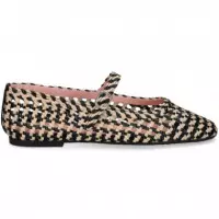 Mercedes Trenzado Negro+beige  PRETTY BALLERINAS