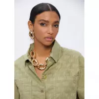 Short Sleeve Twill Overshirt With Lc Jac  LOLA CASADEMUNT