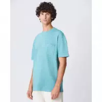 Camisetas Hombre Camiseta LA PAZ Guerreiro Green Indigo Stripes