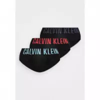 Hip Brief 3PK Black W/ Ombre Blue Logo/b  CALVIN KLEIN