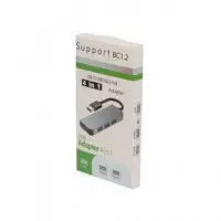 EUROCONNEX Hub USB A/m a 4X USB 3.0/2.0  BC1.2 0901