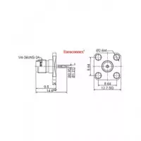 EUROCONNEX Sma Hembra Chasis Tipo Tornillo Dorado 1680