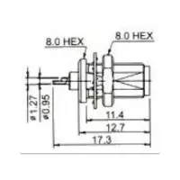 EUROCONNEX Sma Hembra Chasis Plata 3662