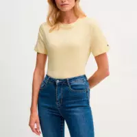 Camiseta de Punto con Cuello Redondo  TOMMY HILFIGER