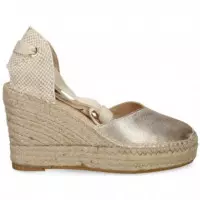 Alpargata Cuña Metalizado Oro  ALHAMAS