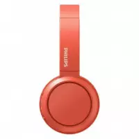 Auriculares Inalámbricos PHILIPS TAH4205 BLUETOOTH con Micrófono y Refuerzo de Graves, Rojo