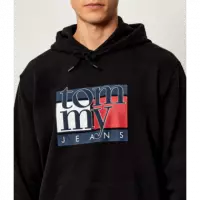 Sudadeta TOMMY JEANS Flag Negra Pb