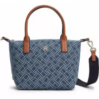 Popette Mini Tote Denim Flag Blue Denim  TOMMY HILFIGER